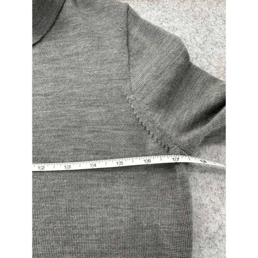 J.CREW Midi Sweater Dress Gray Merino Wool Long Sleeve Collared Women's XSmall - Picture 6 of 11